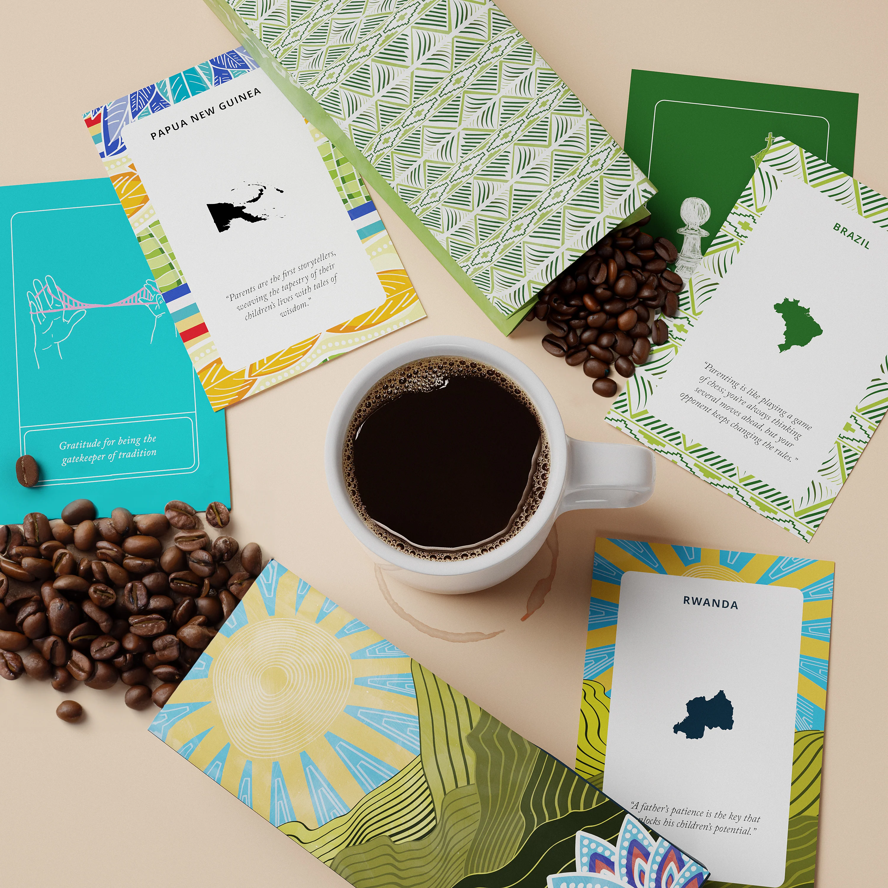 Father's Day card set from around the world